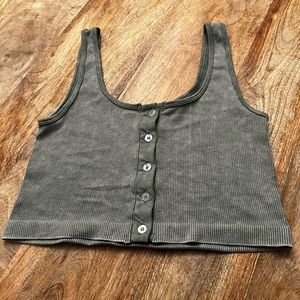 Buttoned Cropped Top/Tank Top